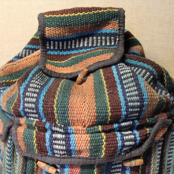Artisan Backpack Handwoven Multicolor - Picture 5 of 10